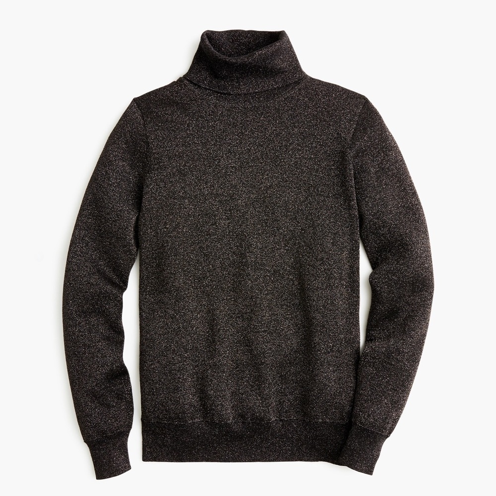 J.Crew Size Small Turtleneck Sweater in Metallic Lurex Knit